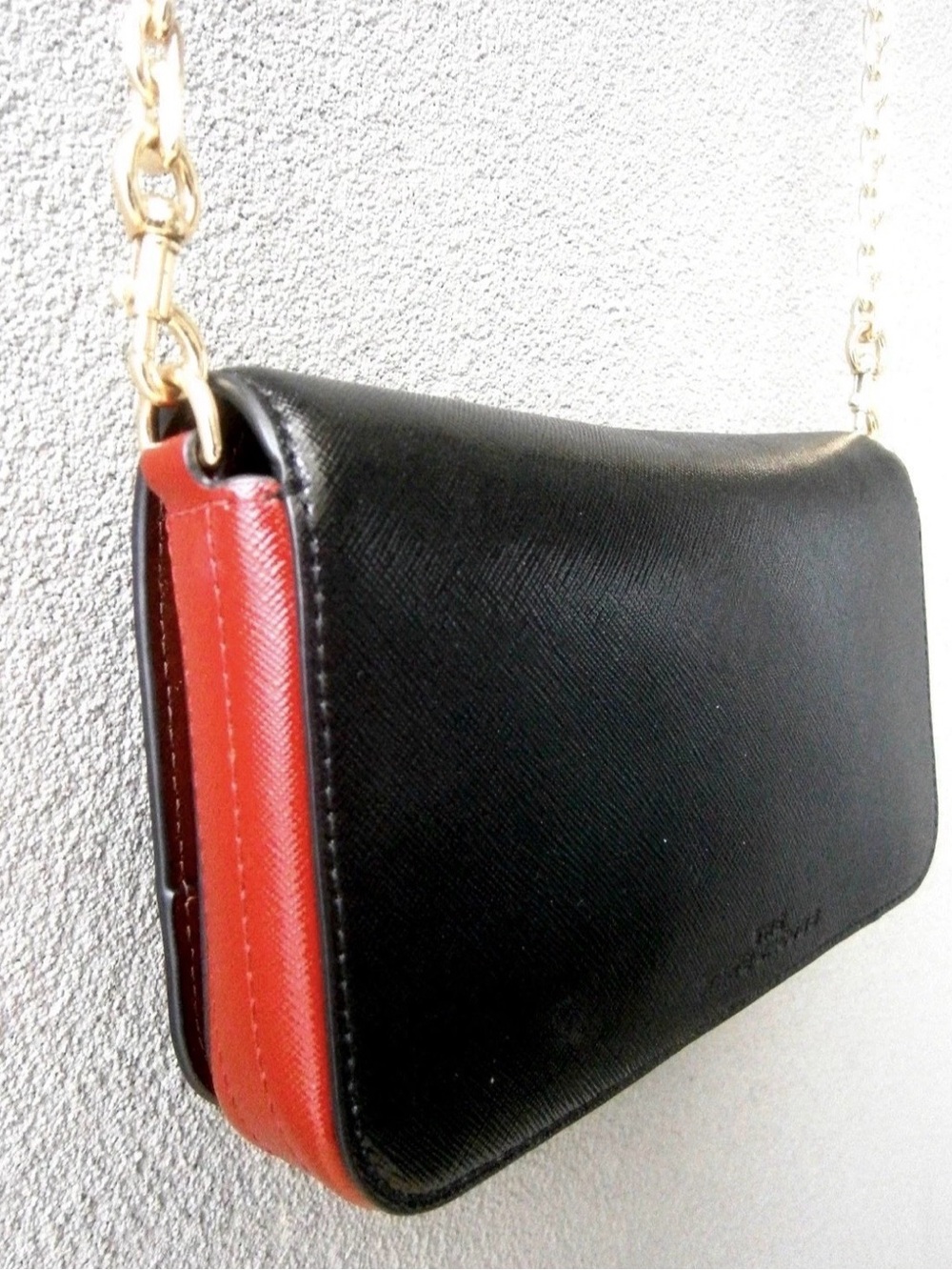 Marc Jacobs Snapshot WOC Tricolor Black SAFFIANO Leather Flap Burghundy Base - Picture 7 of 16